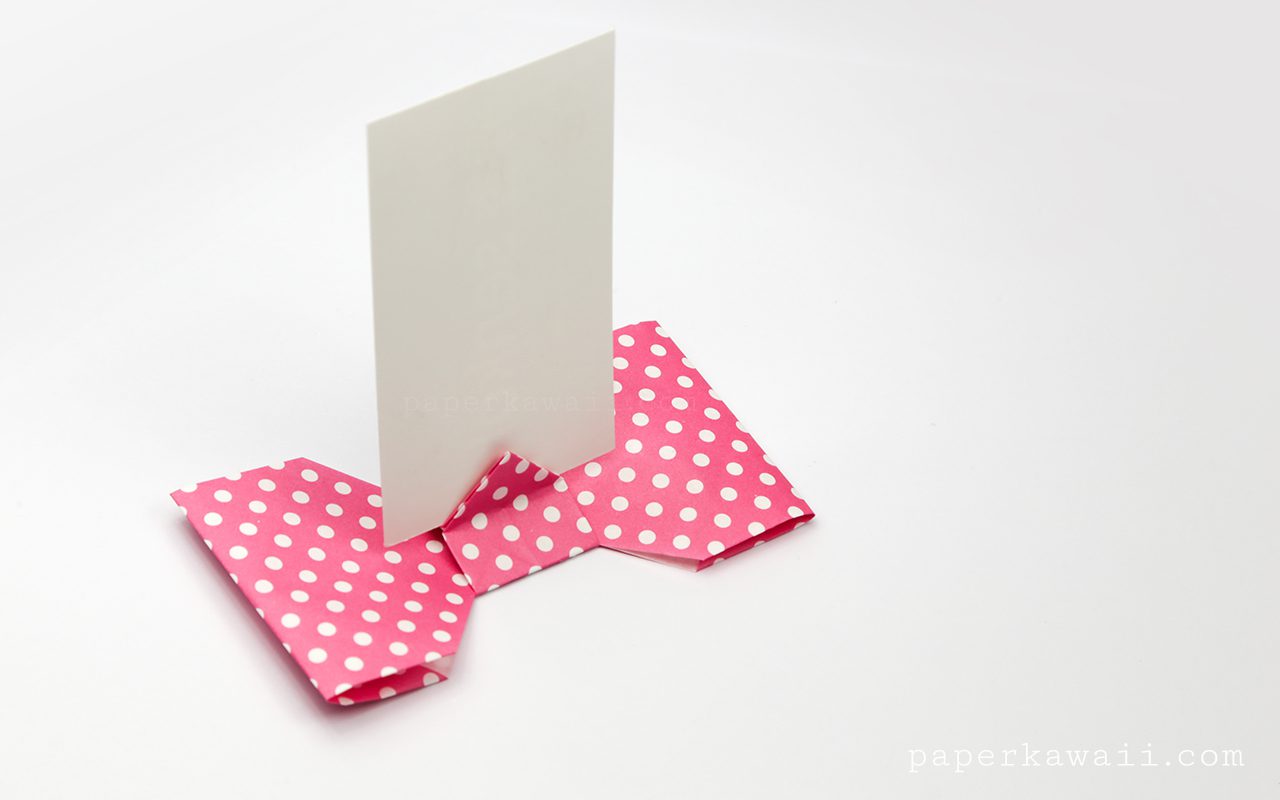 Origami Bow Card Holder Instructions