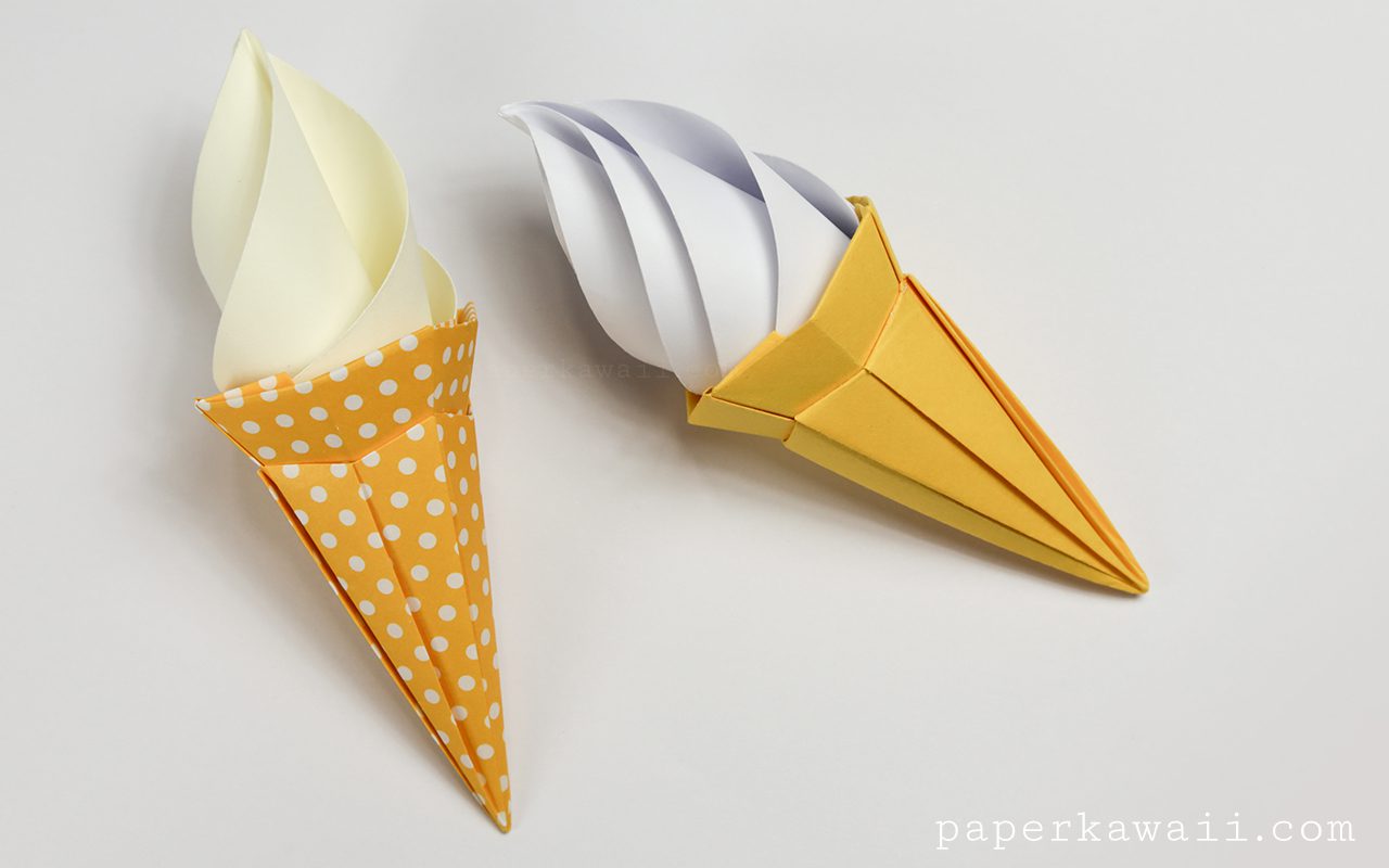 Origami Ice Cream Cone 03
