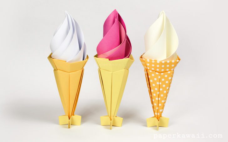 Origami Ice Cream Cone 06b 728x455