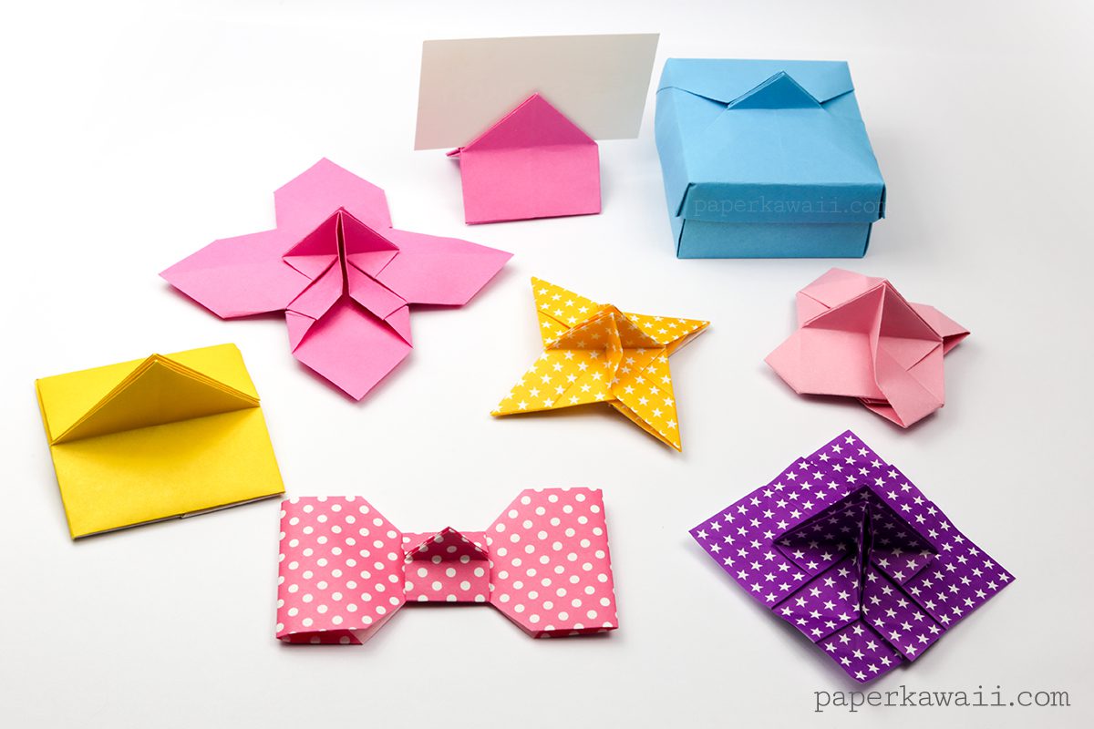 The whole family of origami card holders - Paper Kawaii #origami