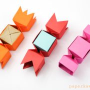 Square origami candy boxes! Paper Kawaii