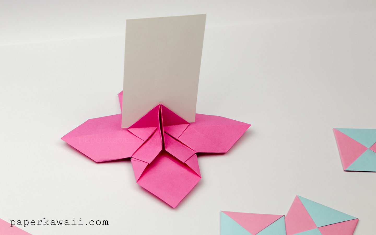 Origami Flower Card Holder Instructions