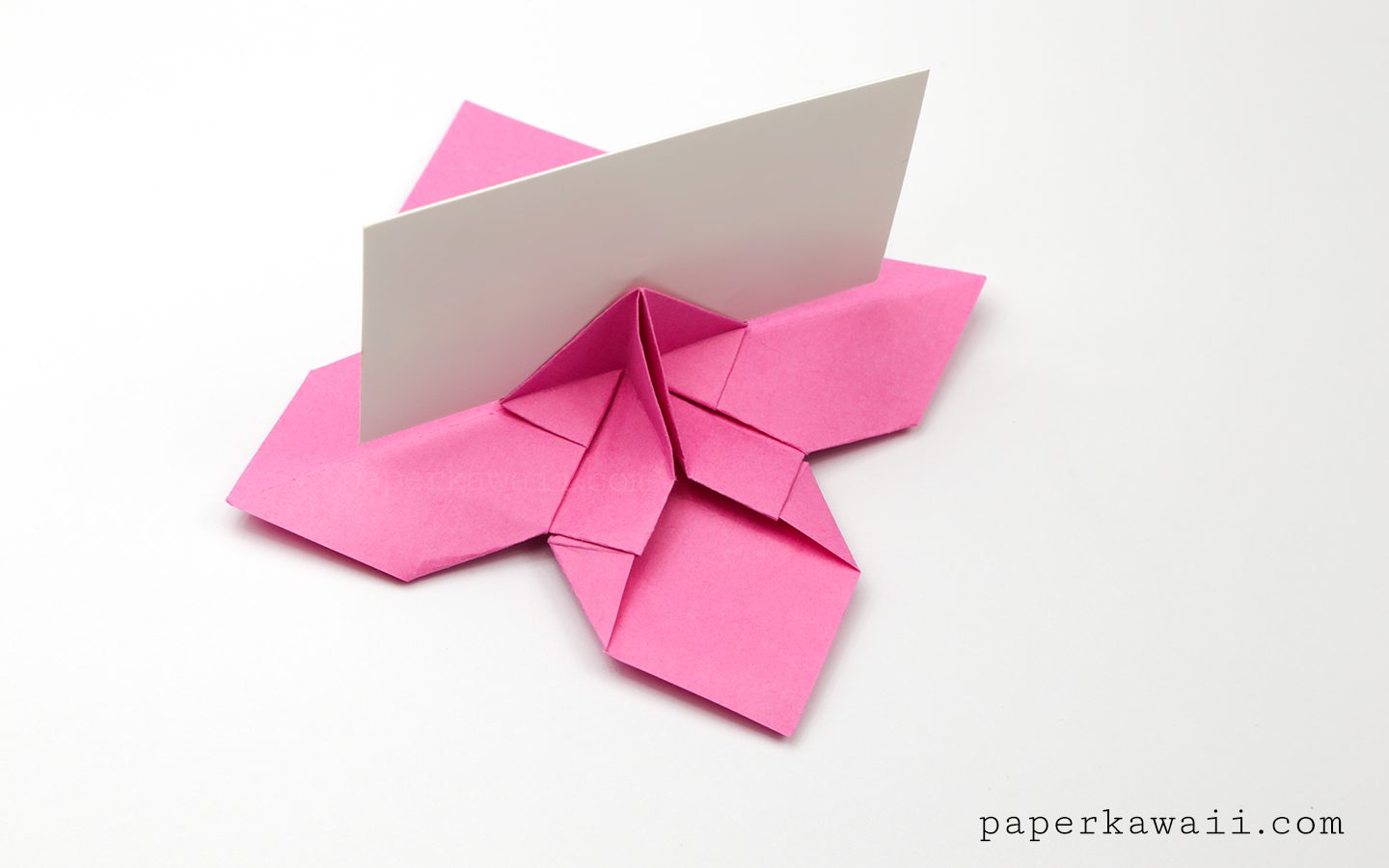 Origami Flower Card Holder Instructions