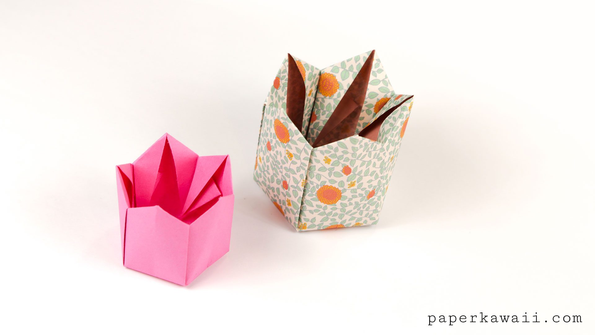 pentagonal origami crown box / lid instructions