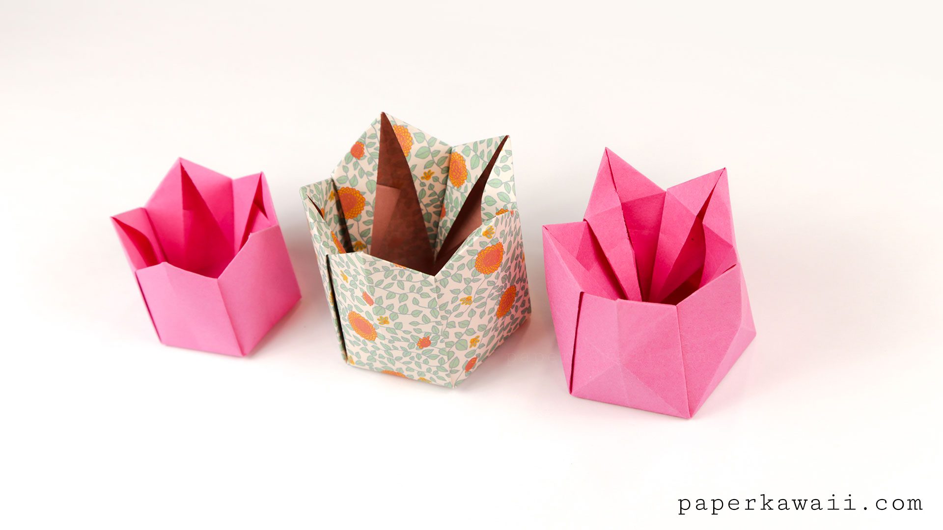 pentagonal origami crown box / lid instructions