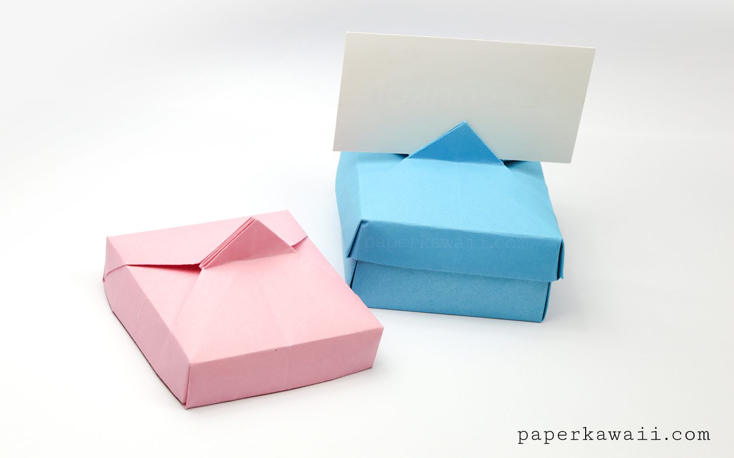 Origami Card Holder Box Instructions - Paper Kawaii