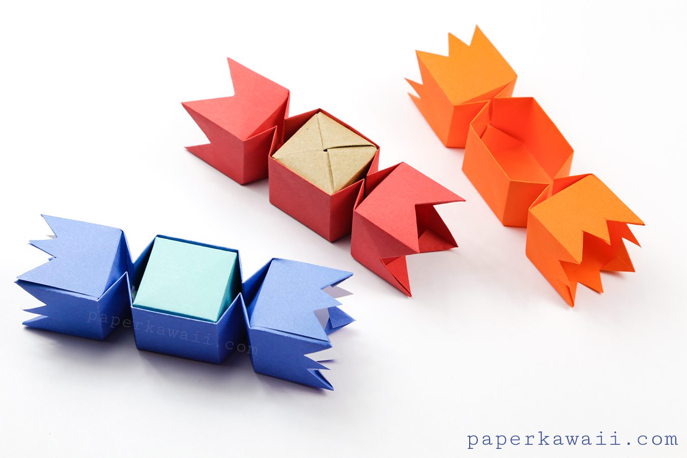 Square Origami Candy Boxes Three
