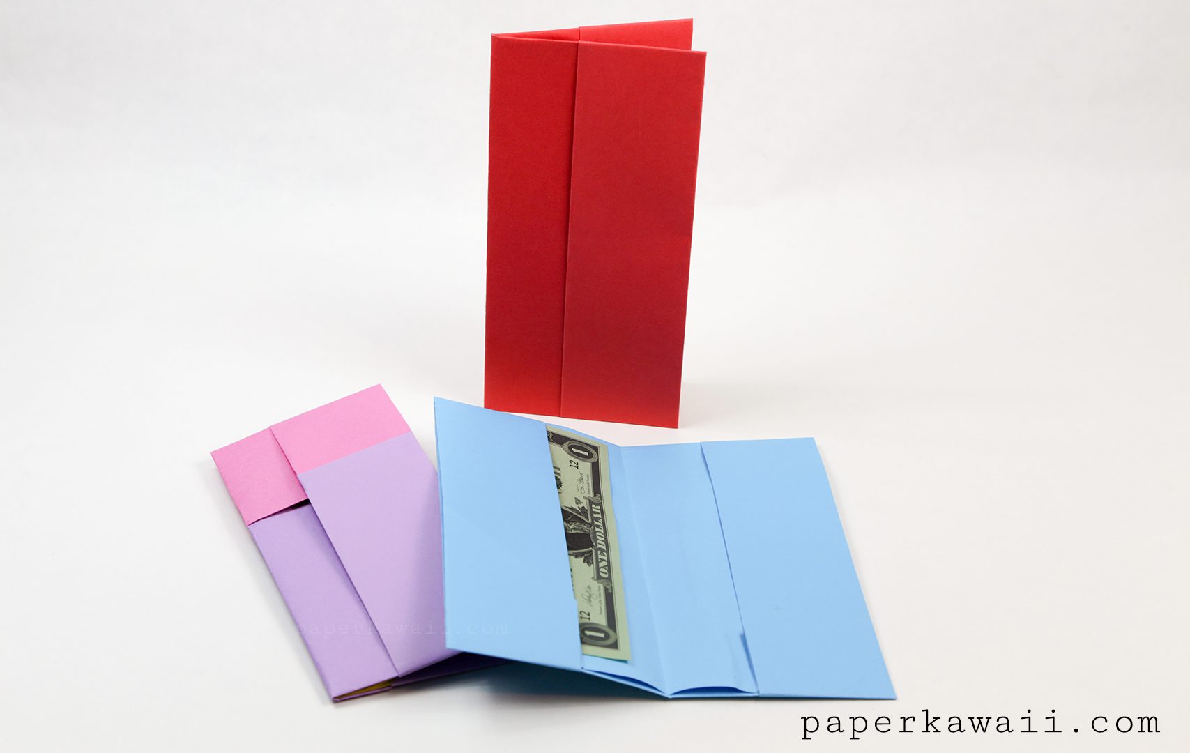 Origami Wallet Instructions - 2 Versions - Paper Kawaii