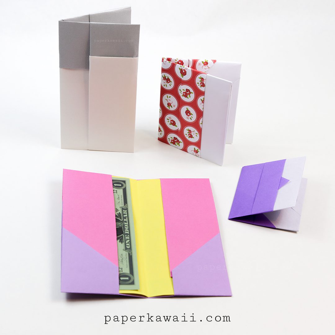 Origami Wallet Instructions - 2 Versions - Paper Kawaii