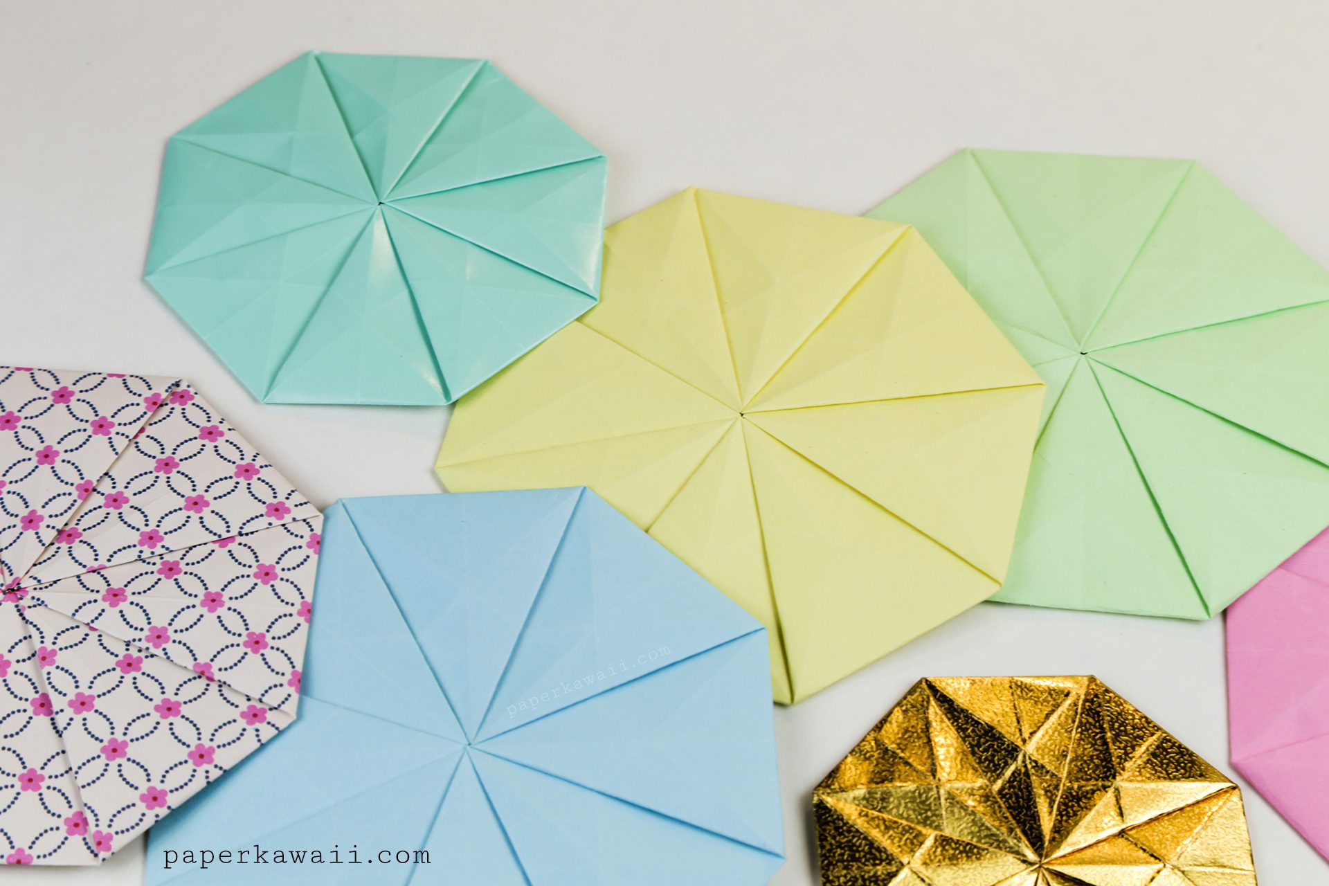 Colourful Origami Tato / Pouch / Coin / Coaster!