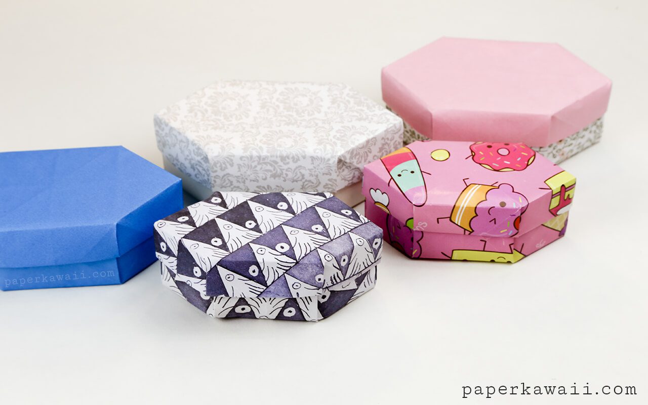 Origami Long Gem Gift Box Tutorial 