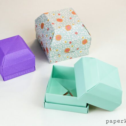 Origami Gem Gift Box Tutorial - These nest inside each other!