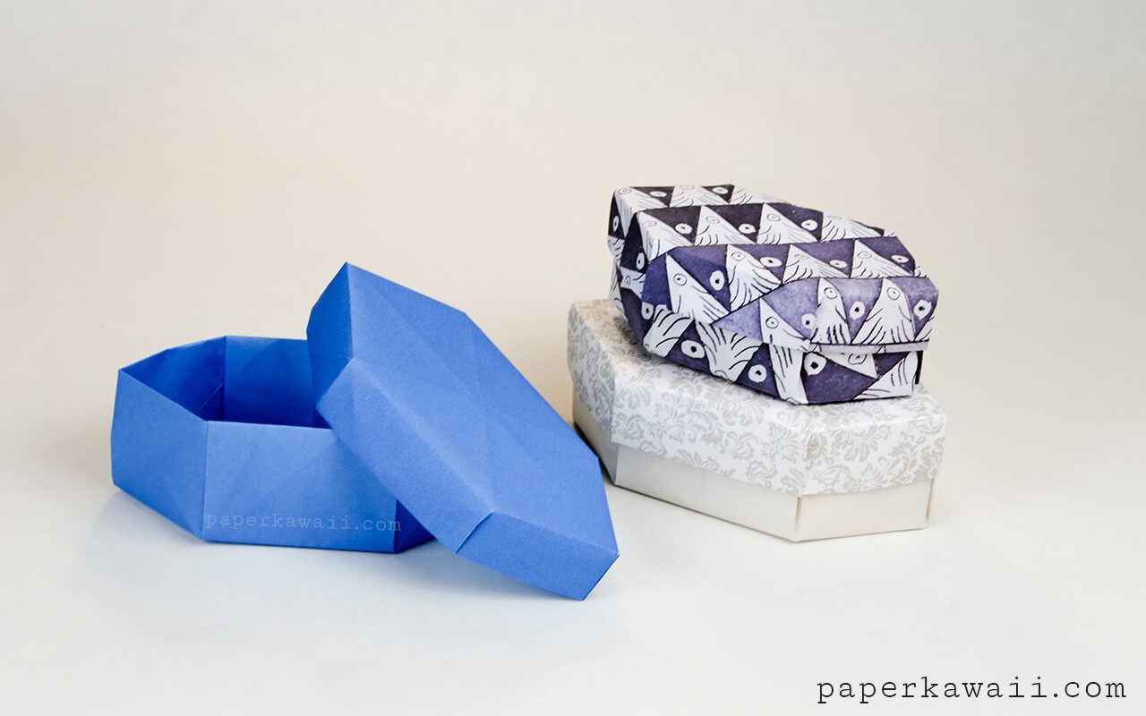 Origami Long Gem Gift Box Tutorial 