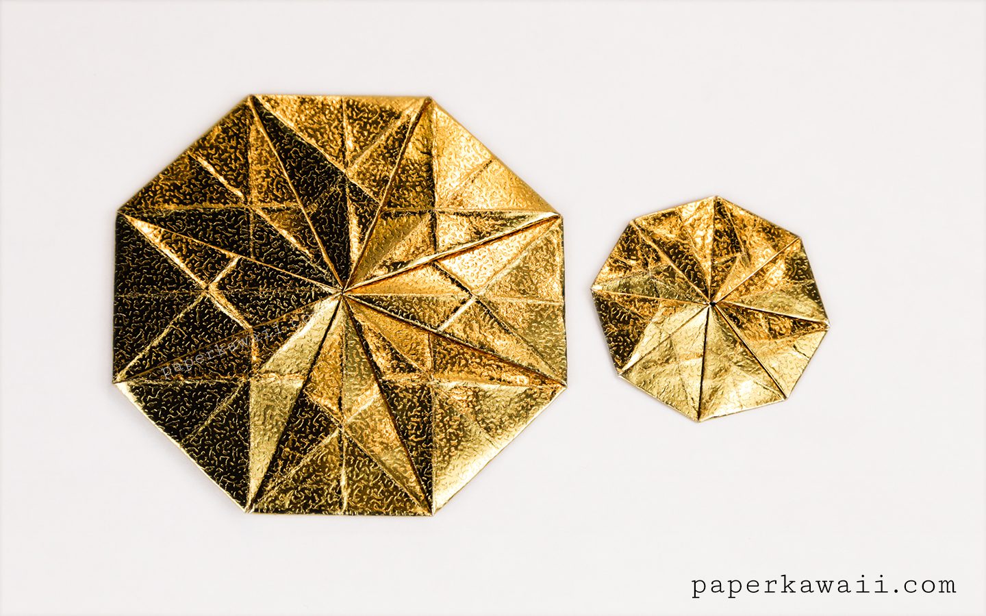 Gold Origami Tato / Pouch / Coin / Coaster!