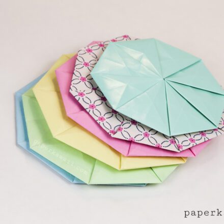 Colourful Origami Tato / Pouch / Coin / Coaster!