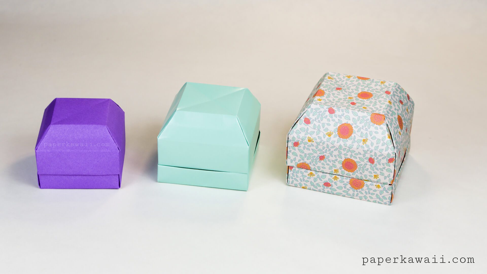 Origami Gem Gift Box Tutorial - pretty as a ring box!