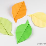 Origami Leaf Tutorial 01 180x180