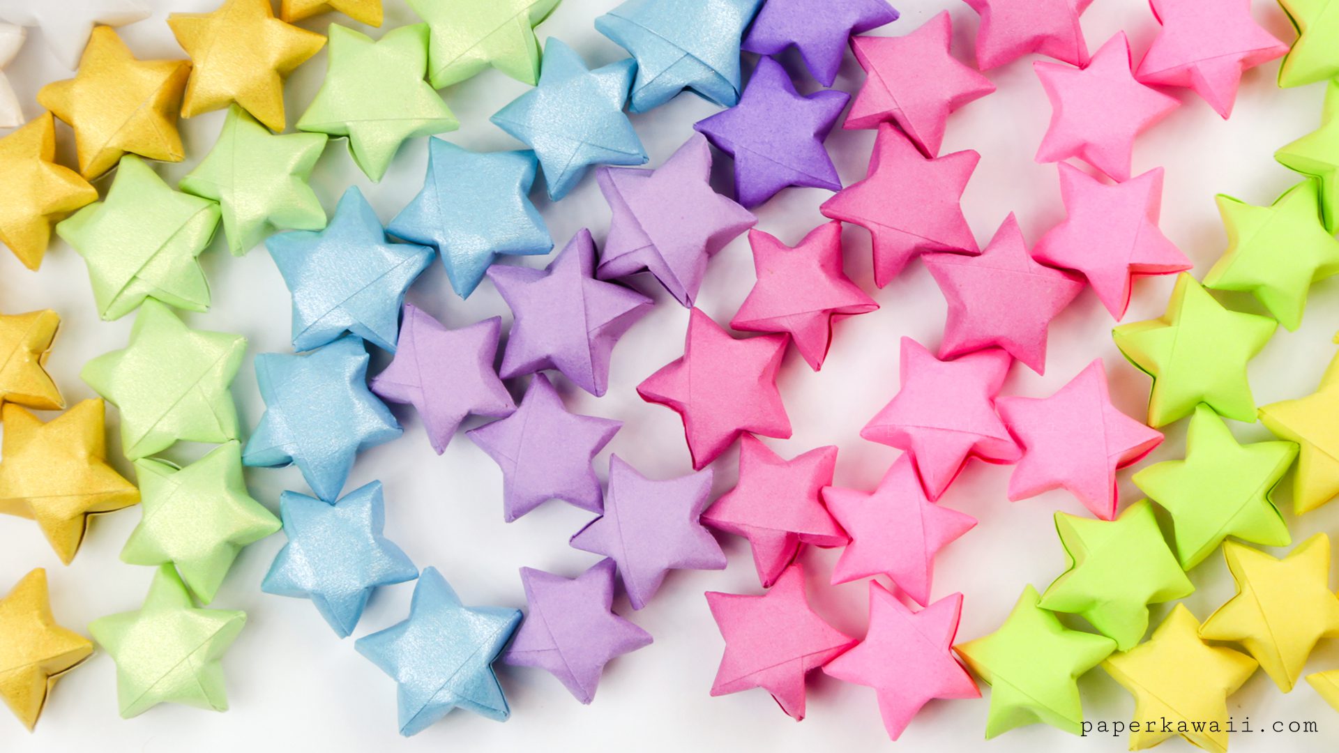 Origami Lucky Stars Tutorial Paper Kawaii 01