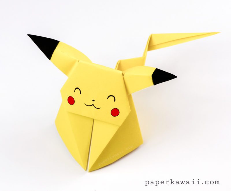 Origami Pikachu Tutorial Paper Kawaii 04 1 800x659
