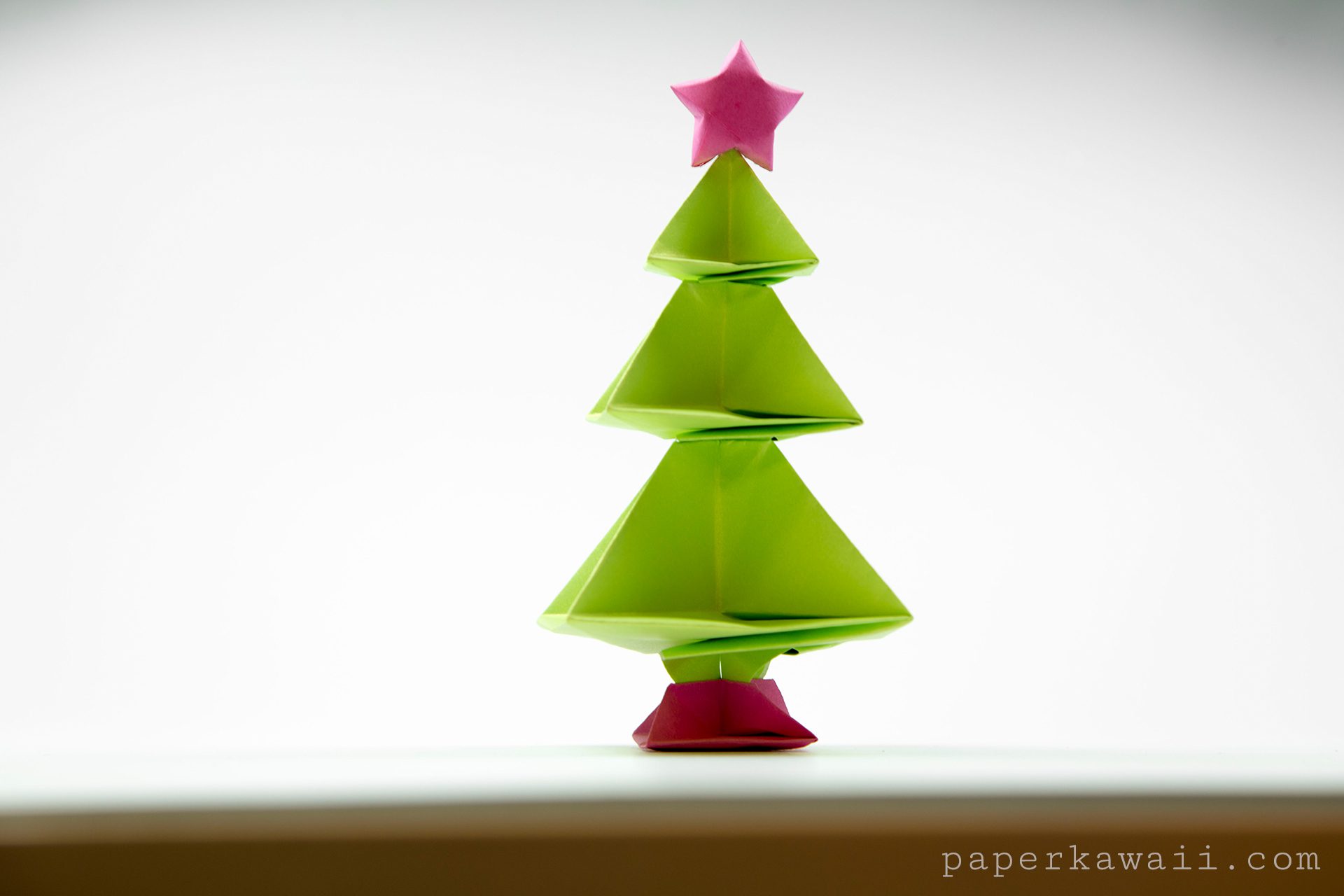 Stacked origami Christmas tree!