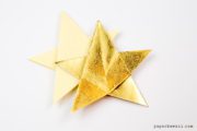 Easy Origami 5 Point Star Tutorial Gold