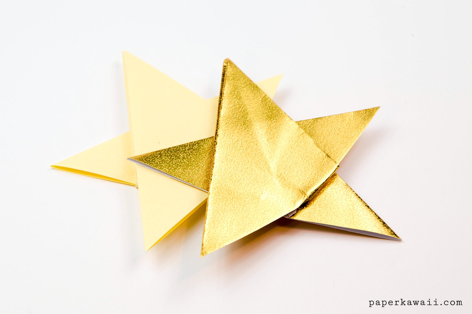 Simple Origami 5 Point Star Tutorial - 1 Sheet