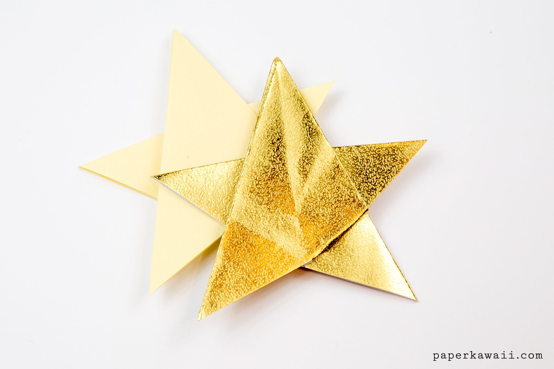 Simple Origami 5 Point Star Tutorial - 1 Sheet