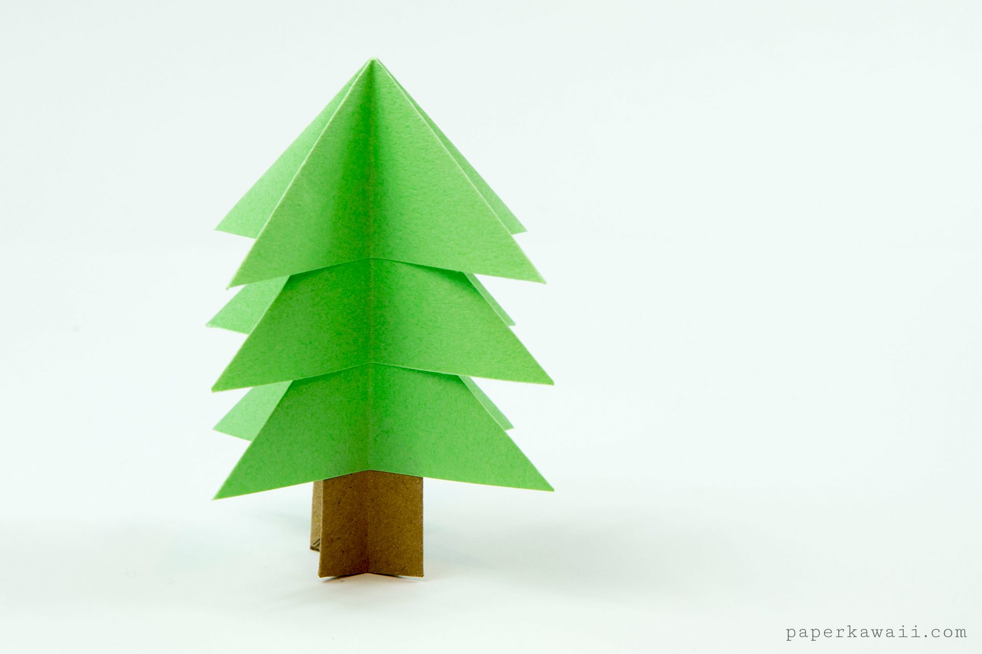 Easy Origami Christmas Tree Tutorial Paper Kawaii