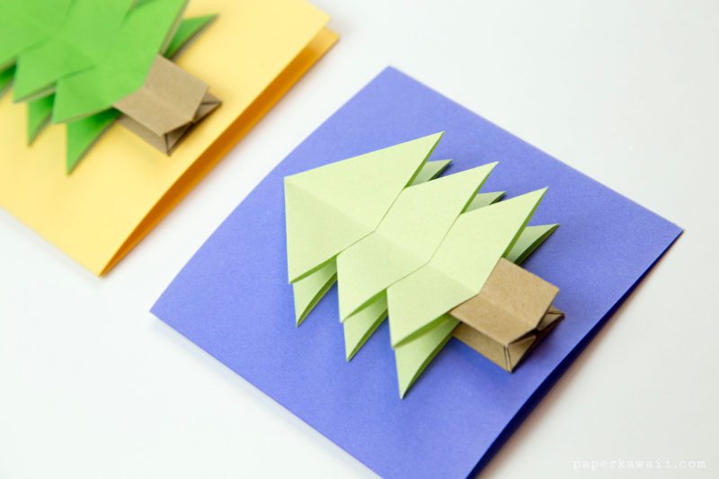 Easy Origami Christmas Tree Tutorial - Paper Kawaii