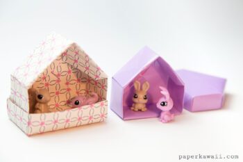 Origami House Box Tutorial Paper Kawaii 03 350x233