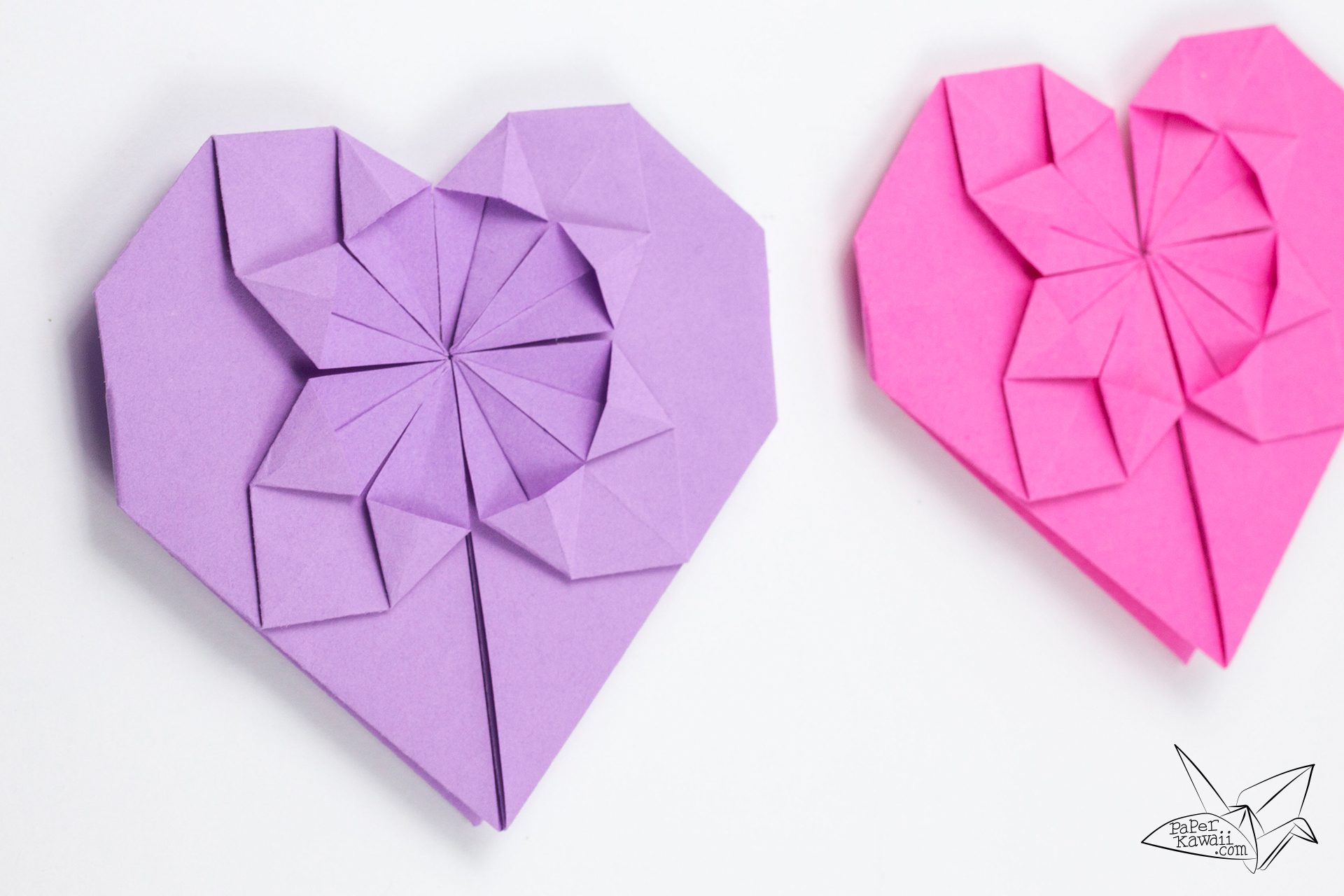 origami dollar heart tutorial paper kawaii 03