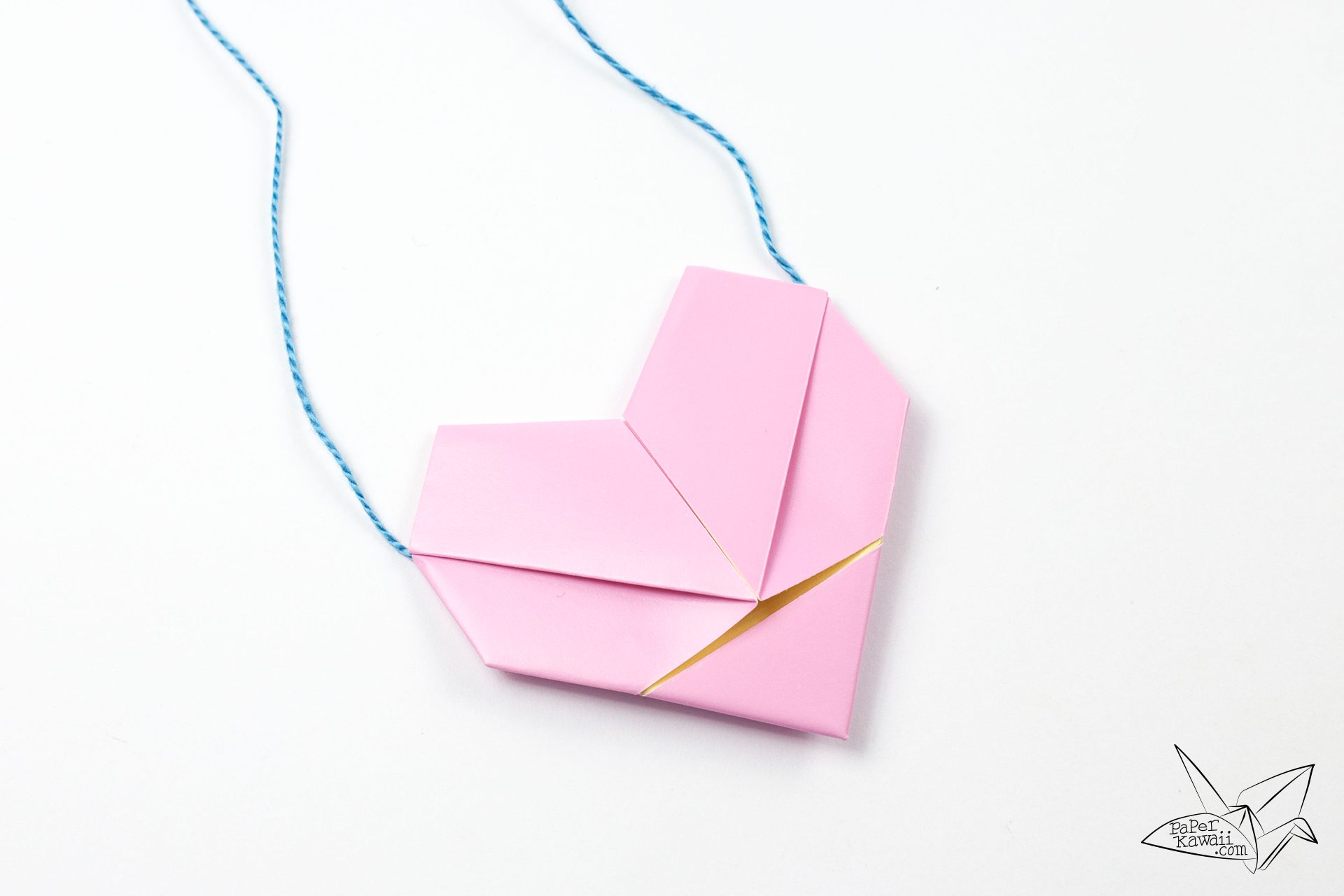 Origami Heart Necklace Tutorial - Heart Letterfold