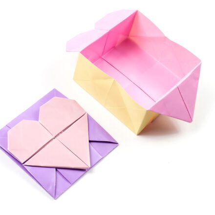 Bright and colorful origami paper hearts 💖 : r/origami