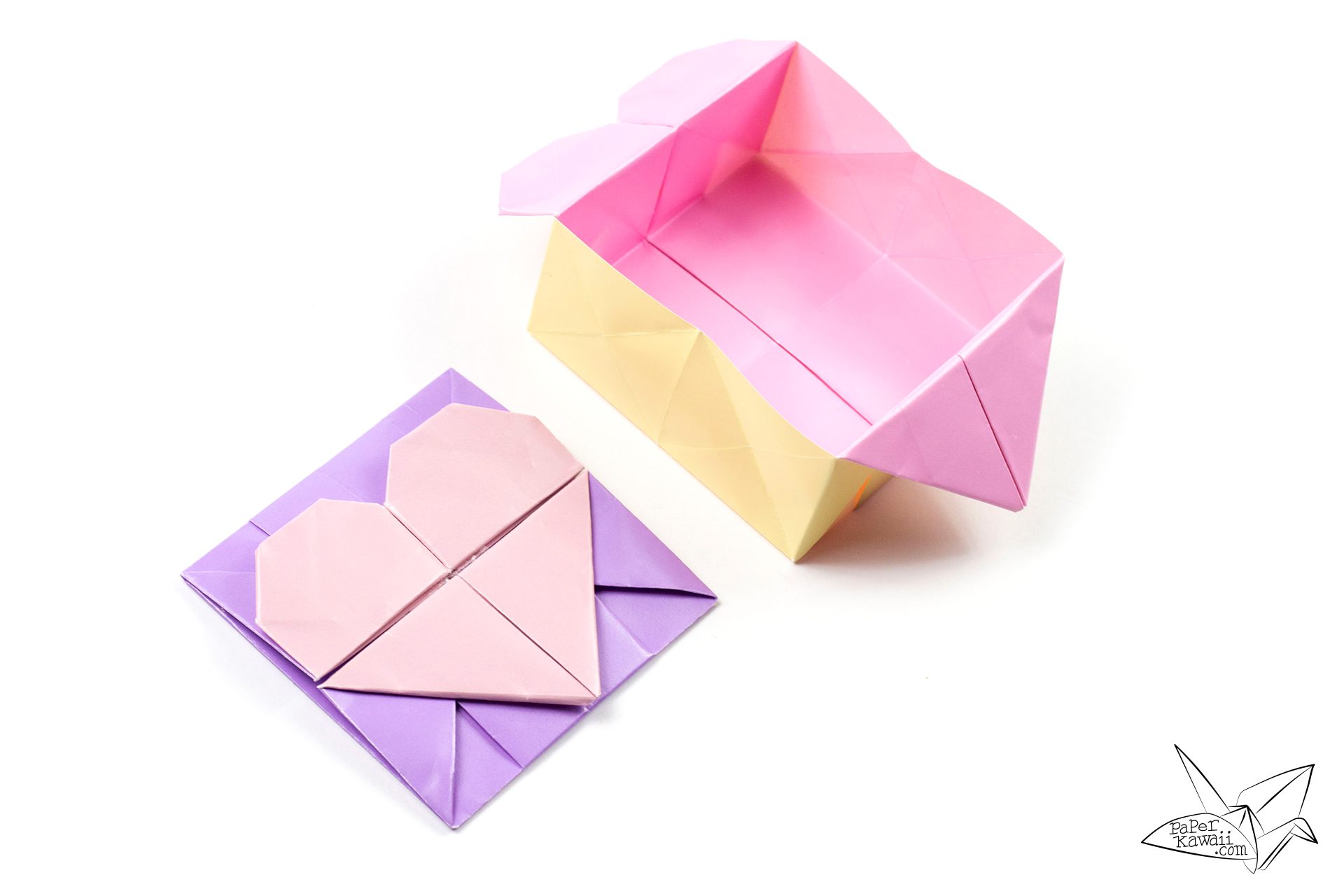Origami Opening Heart Box / Envelope Tutorial