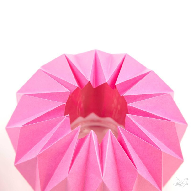 Origami Vase Cover Tutorial Accordion Origami Paper Kawaii