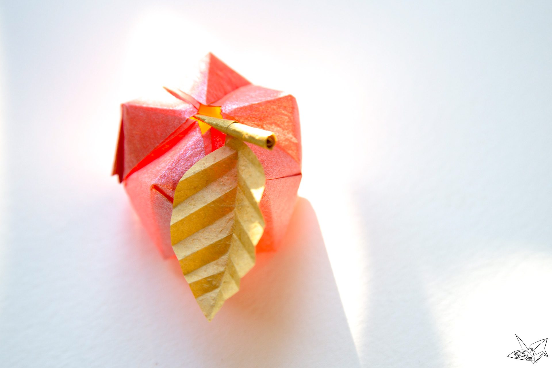 3D Origami Apple & Leaf Tutorial