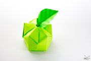 3D Origami Apple Tutorial Paper Kawaii