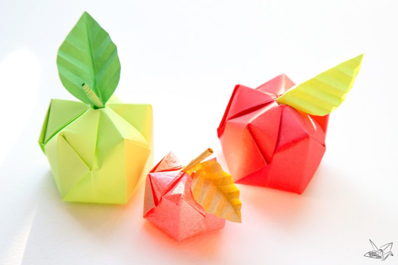 3D Origami Apple & Leaf Tutorial