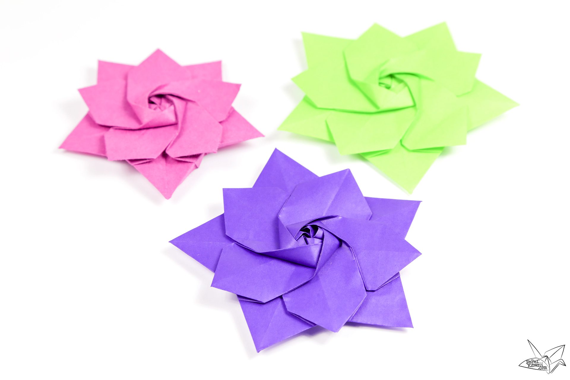 Origami Sakura Star Tutorial - Designed by Ali Bahmani