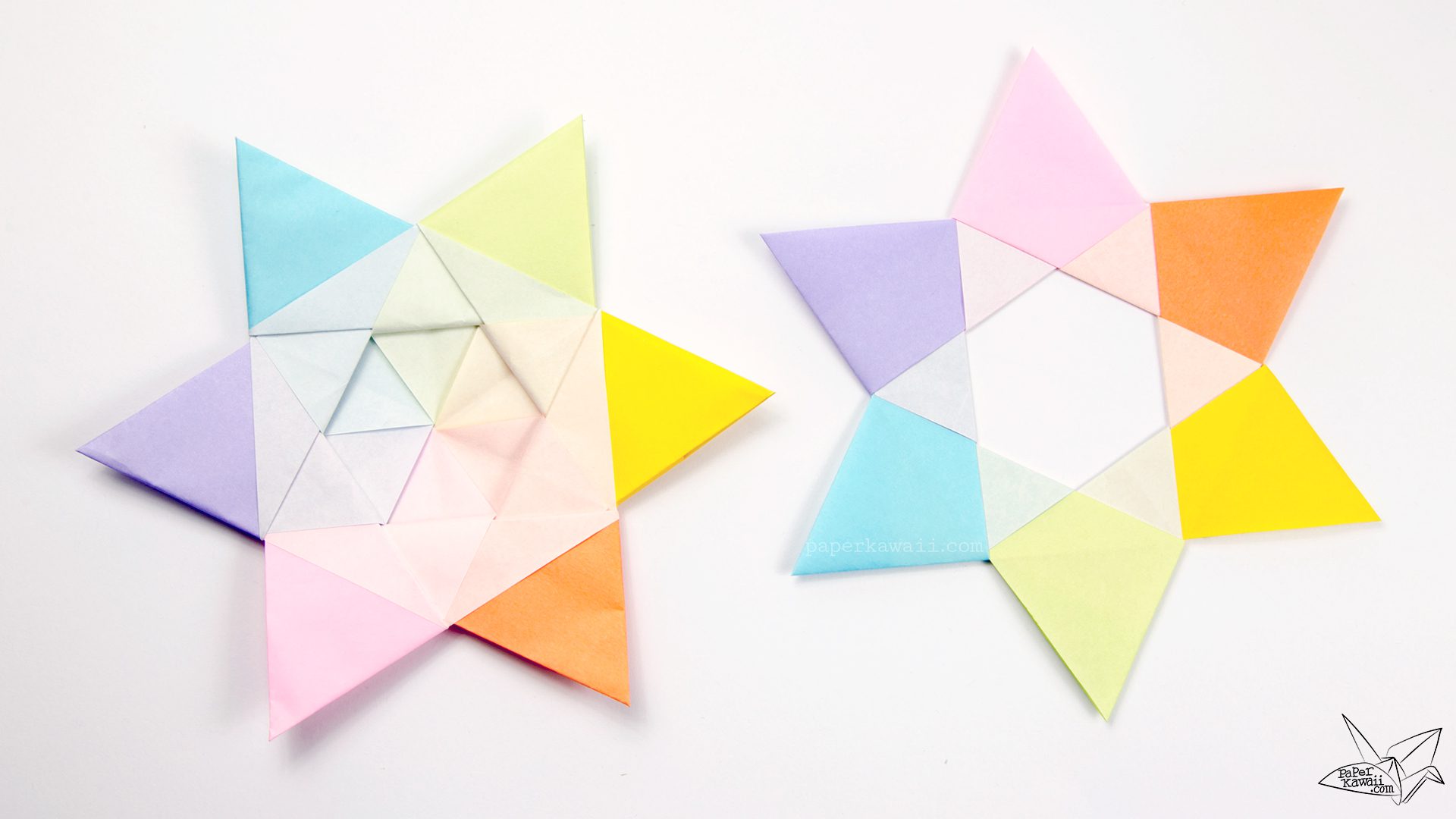 Origami Dual Hexagram Stars Tutorial