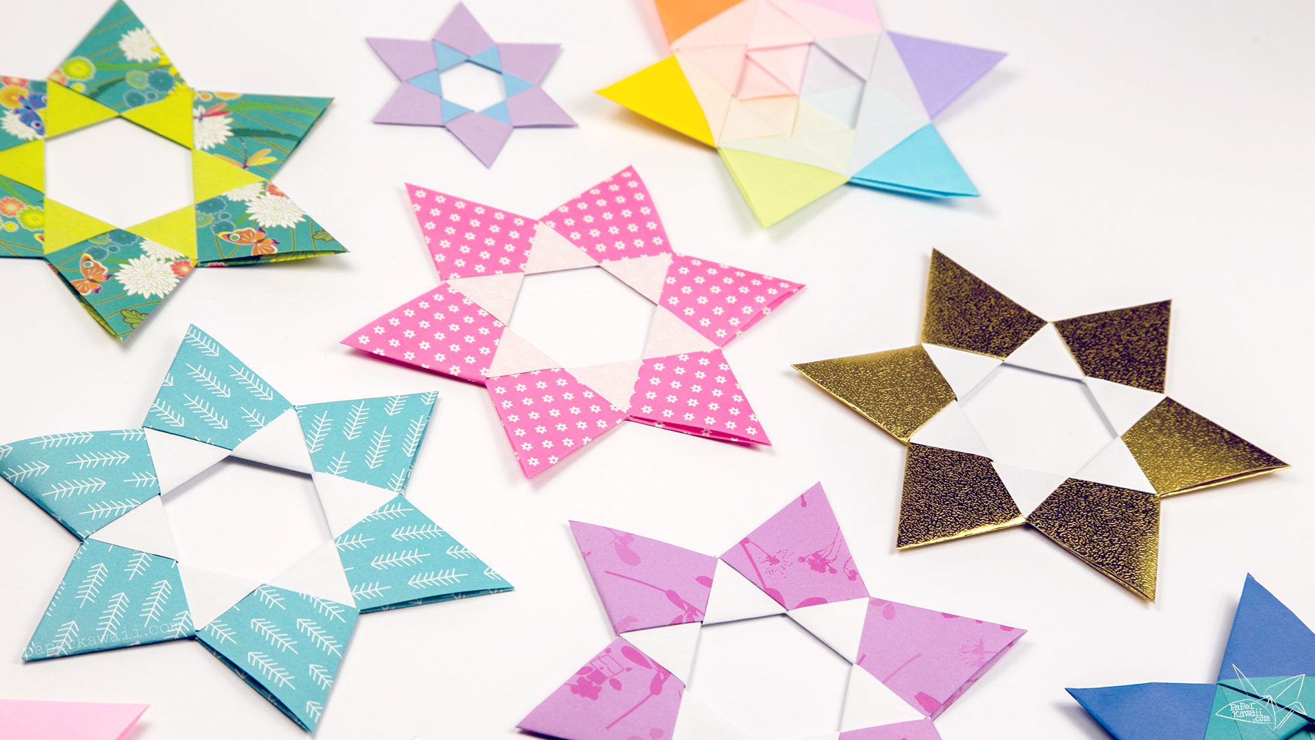 Origami Dual Hexagram Stars Tutorial