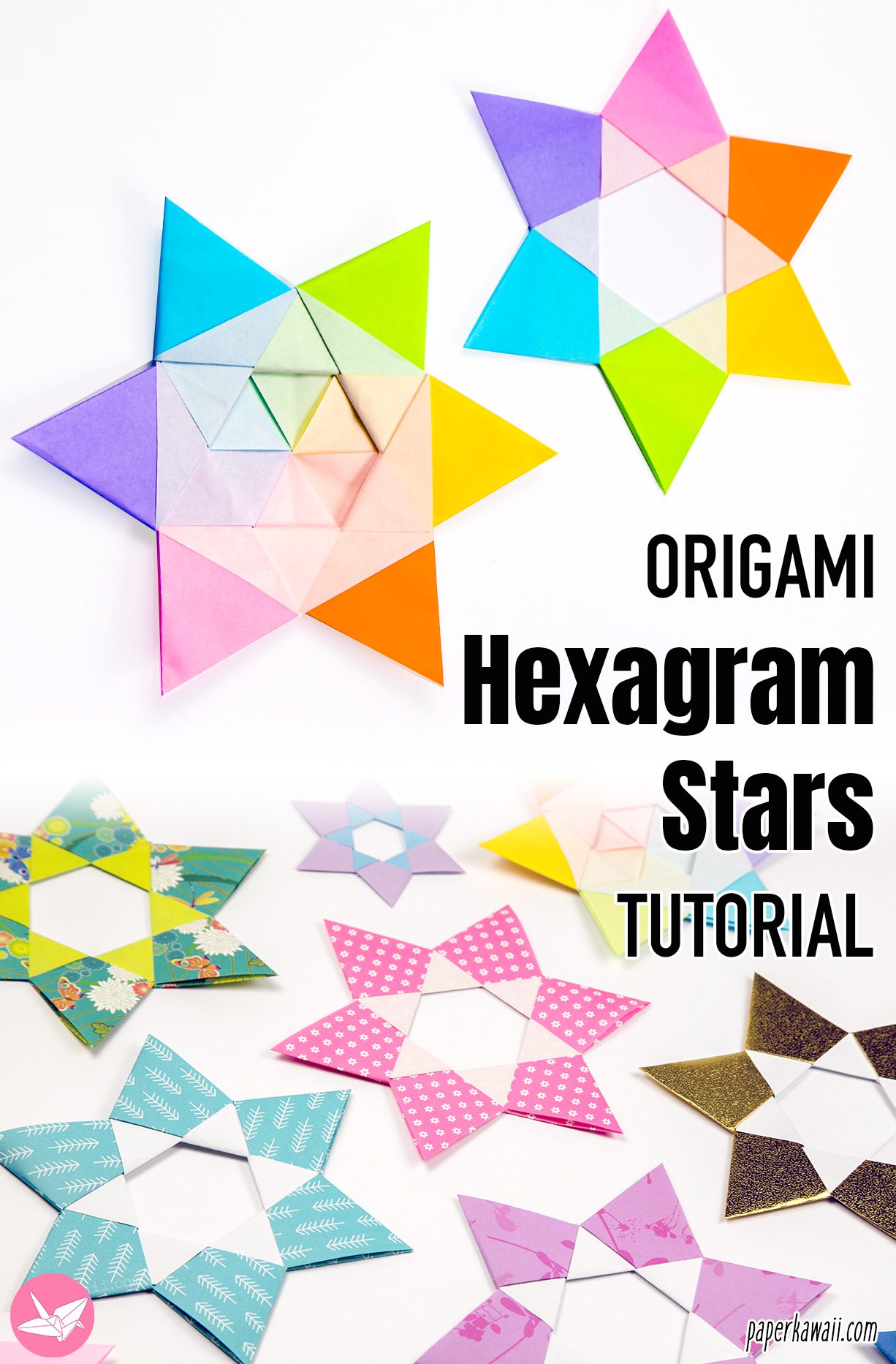 Modular Origami Star - 6 Point Hexagrams Tutorial
