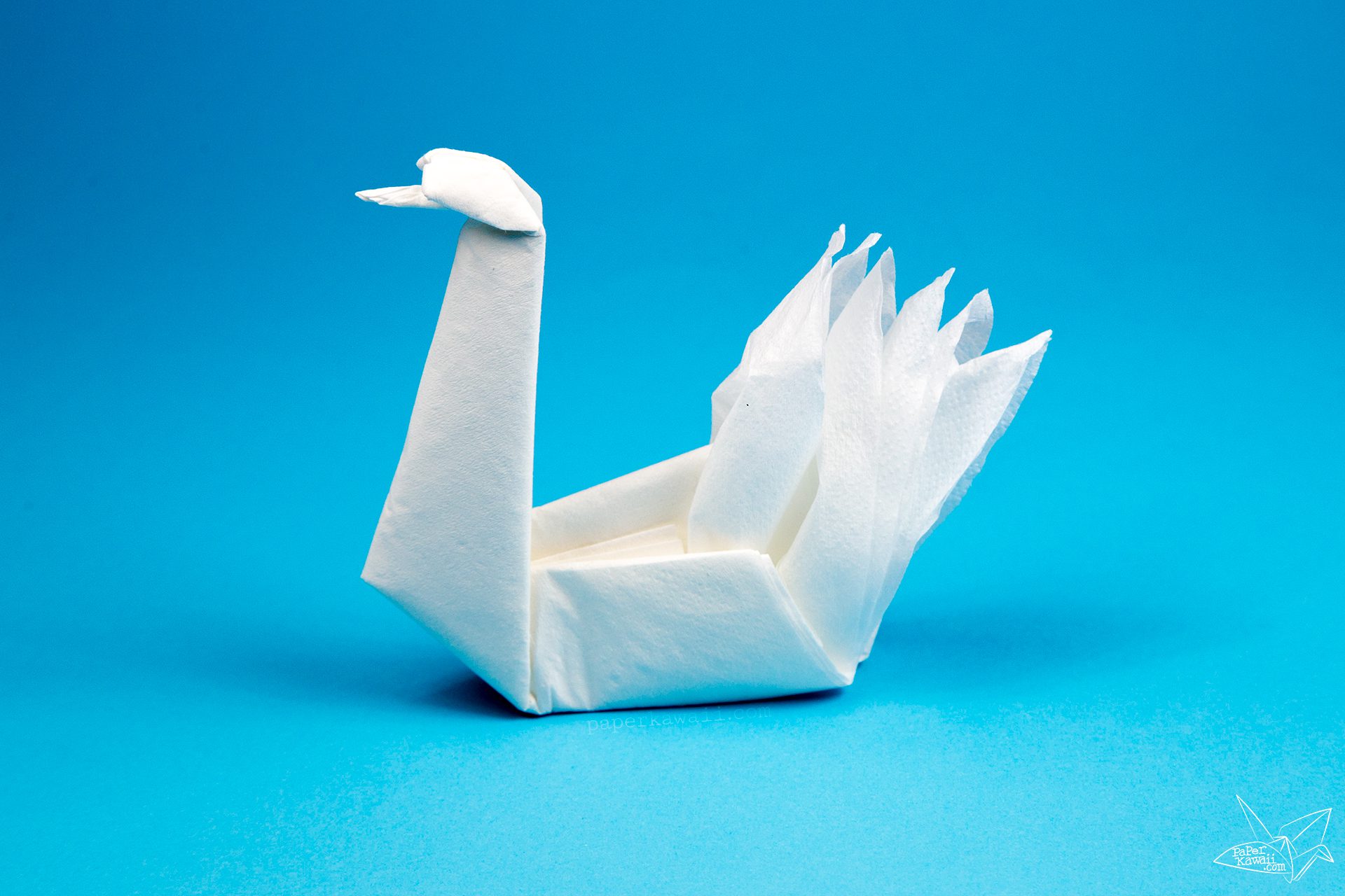 Origami Napkin Swan Paper Kawaii 05