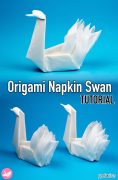 Origami Napkin Swan Paper Kawaii Pin 1 118x180