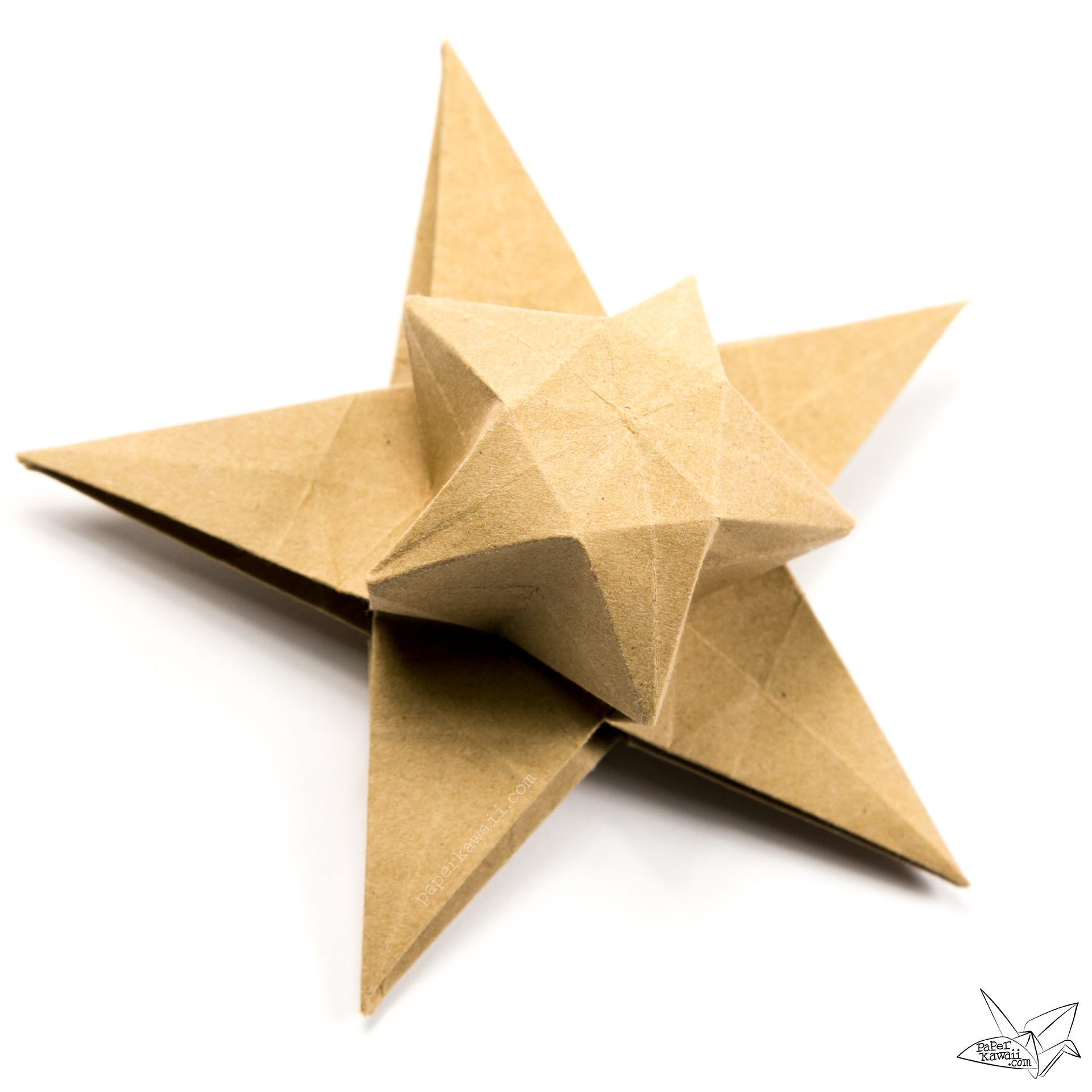 Origami Puff Star Tutorial Paper Kawaii 05
