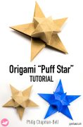 Origami Puff Star Tutorial Paper Kawaii Pin 118x180