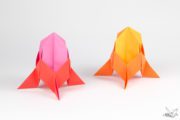 Easy Origami Rocket Tutorial Paper Kawaii 02 180x120