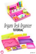Origami Desk Organiser Tutorial Paper Kawaii Pin 118x180