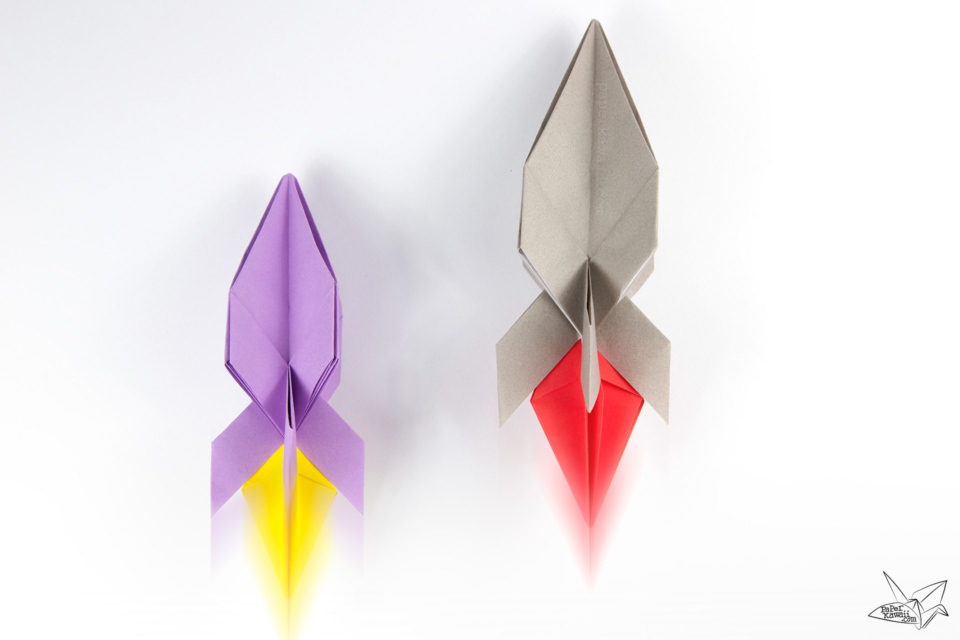 Origami Rockets Tutorial Paper Kawaii 01