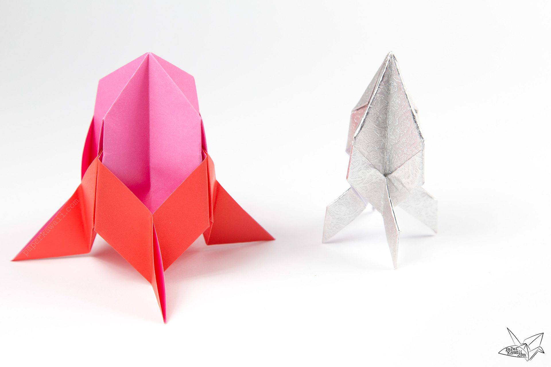 Origami Rocketship Tutorial Paper Kawaii 02